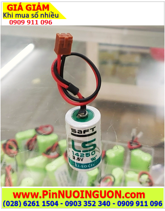 Saft LS14250; Pin nuôi nguồn PLC Saft LS14250 lithium 3.6v 1/2AA 1200mAh _Xuất xứ Pháp